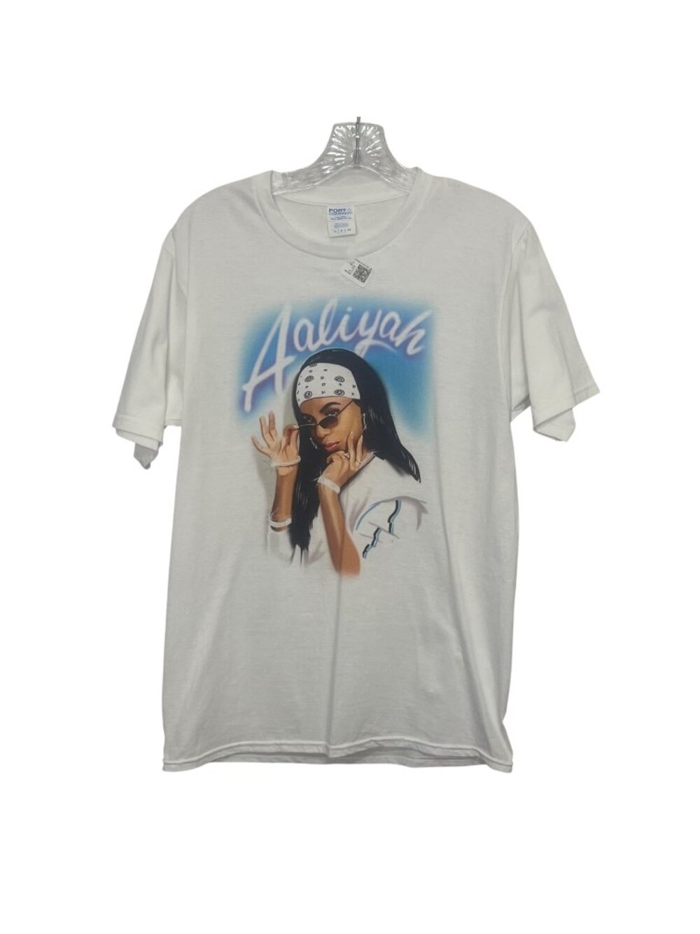 Aaliyah Graphic Tshirt Mens Small White Port & Company‎ Fan Concert